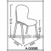 A-D008 彩色膠殼椅 (A019)